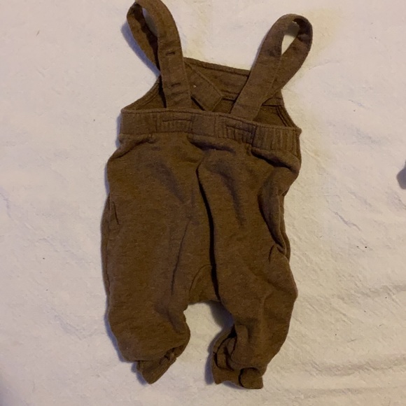 Carter NB Brown Bear Overalls and Forest Long Sleeve Shirt  EUC - Picture 6 of 8
